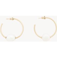 Chloé Darcey hoop earrings White 100% Brass, Hyriopsis Cumingii, Farmed, COO China