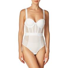 DKNY Sheers Convertible Bodysuit White