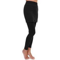 White - Women Leggings Angelina Cotton Blend Mini Skirt Leggings 021_Black, one