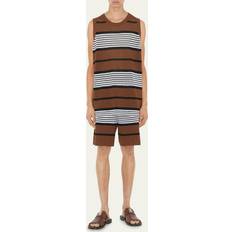 Burberry L Shorts Burberry Brown Striped Shorts DARK BIRCH BROWN