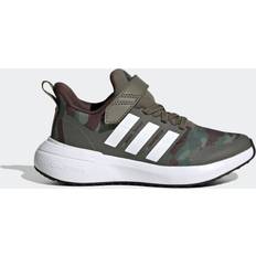 Best Running Shoes Adidas Kid's Fortarun 2.0 Cloudfoam Elastic Lace Top Strap - Olive Strata/Cloud White/Dark Brown