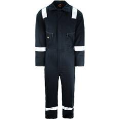 Dickies XL, Navy Blue Mens Hi-Vis Stripe Workwear Coverall