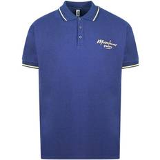 Moschino Polo Shirts Moschino Tipped Collar Blue Polo Shirt