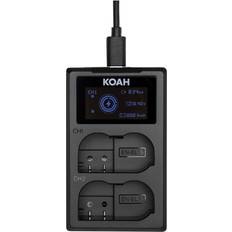 Koah dual usb c charger with lcd display for nikon en-el15 battery