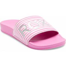 Pink Flip Flops Children's Shoes Roxy Girls Slippy II Sliders Fuchsia