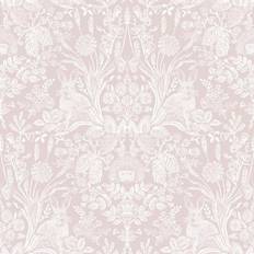 Holden Decor woodland damask wallpaper dusky pink 90161