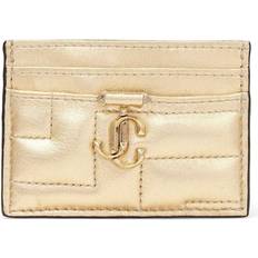 Jimmy Choo Gold/light Gold Umika Avenue Logo-embellished Leather Card Holder 1SIZE