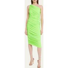 Norma Kamali Diana Dress To Knee - Neon Green