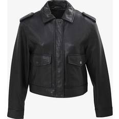 IKKS Leather Short Biker Jacket