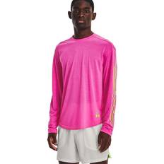 Men - Pink Tank Tops Under Armour Run Anywhere Breeze Running Tops Men Pink