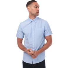 FARAH men's drayton short sleeved shirt, blue