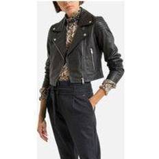 IKKS Leather Short Biker Jacket