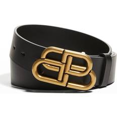 Gold - Men Belts Balenciaga BB Belt black