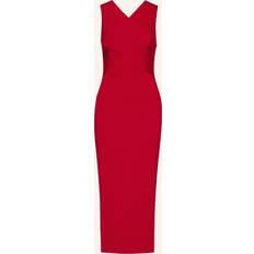 Ted Baker Solid Colours Dresses Ted Baker Womens Brt-pink Mikella Wrap-front Stretch-knit Midi Dress