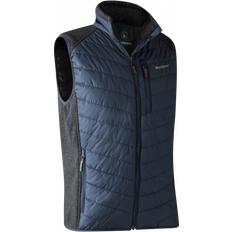 Sportswear Garment - Unisex Outerwear Deerhunter Moor Padded Waistcoat with Knit - Dark Blue