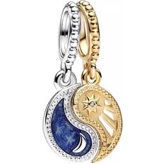 Pandora Splittable Sun & Moon Dangle Charm - Multicolour