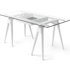 Glass Writing Desks Design House Stockholm Arco White Writing Desk 56x139cm