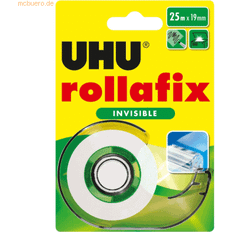 UHU Klebefilmabroller rollafix Invisible 25mx19mm + Nachfüllrolle