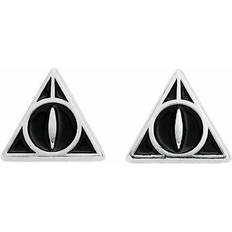 The Carat Shop Deathly Hallows Black Stud Earrings