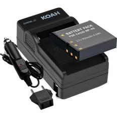 Koah rechargeable battery and charger kit for casio np-40 and lb-060