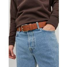 Jack & Jones Herren JACPORTO Jeans Leather Belt LN Gürtel, Cognac