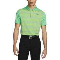 Nike Dri-FIT Tiger Woods Men's Striped Golf Polo - Spring Green/Ashen Slate/Bright Cactus/Black