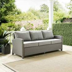 Grey Outdoor Sofas Crosley Bradenton Collection KO70049GY-GY Outdoor Sofa