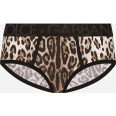 Dolce & Gabbana Leopard Print Brando Brief, Black