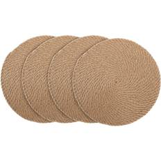 Maison & White Hemp Rope Round Place Mat Brown