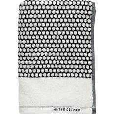 Mette Ditmer Grid Guest Towel White, Black (100x50cm)