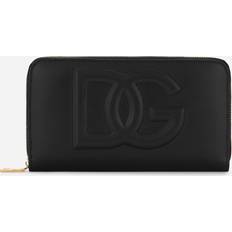 Dolce & Gabbana Dg Logo Leather Zip Around Wallet