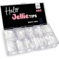 Halo by Pure Nails Gel Nails Jellie Tips Soft Gel Nail Tips Almond Pieces