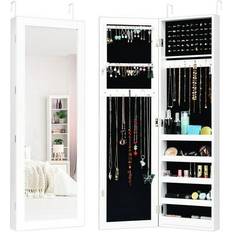 Costway Door Mounted Mirrored Jewelry Cabinet Storage Organizer