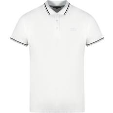 Cavalli Class Twinned Tipped Collar White Polo Shirt