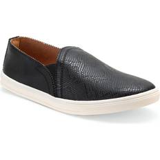 Sun + Stone Womens Slip On Laceless Casual and Fashion Sneakers black