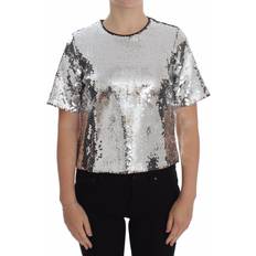 Dolce & Gabbana Sequined Crewneck Blouse - Silver