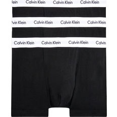 L Men's Underwear Calvin Klein Cotton Stretch Trunks 3-pack - Black