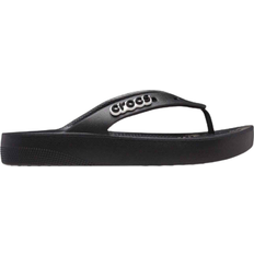 Beige - Women Flip-Flops Crocs Classic Platform Flip - Black