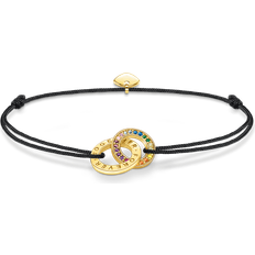 Thomas Sabo Gold Plated Rainbow Together Forever Textile Bracelet