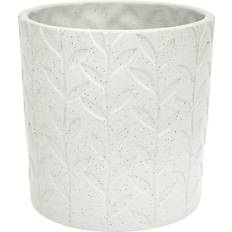 Ivyline Fairford Ivory Speckle Leaf Planter H25cm D24cm