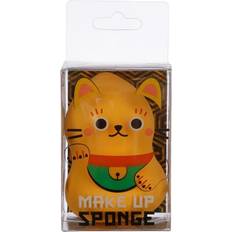 Yellow Sponges Puckator Adoramals Makeup Beauty Blender Sponge Gold Lucky Cat Maneki Neko