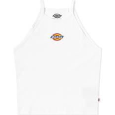 S - Women Tank Tops Dickies Chain Lake Cropped Tank Top - White