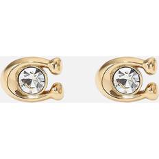 Coach Signature Stone Gold-Tone and Crystal Earrings