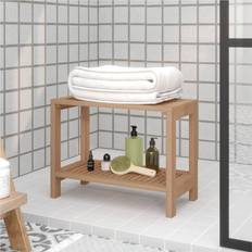 Stainless Steel Shower Stools vidaXL wood teak shower bench shower