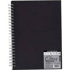 Black Sketch & Drawing Pads Daler-Rowney Ebony Spiral Black Paper Sketchbook Portrait A4