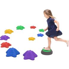 ZONEKIZ Kids Stepping Stones, 11 Pieces Balance River Stones