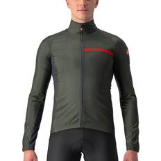 Castelli Jackets Castelli Squadra Stretch Cycling Jacket, Military Green/Dark Grey