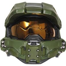 Green Helmets Disguise Master Chief Lightup Mask Child Halloween Accessory