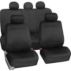 FH Group Universal Fit Car Seat Covers Full Set Black Neoprene