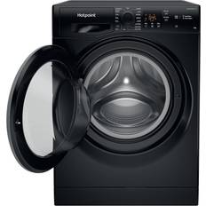 Black hotpoint washing machine Hotpoint NSWM845CBSUKN 8kg